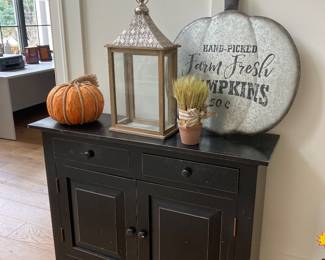 Black narrow cupboard