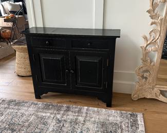 Black narrow storage cabinet for small spaces