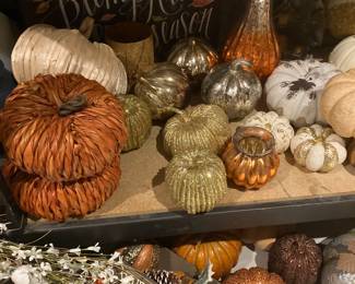 Decorative harvest theme fall items