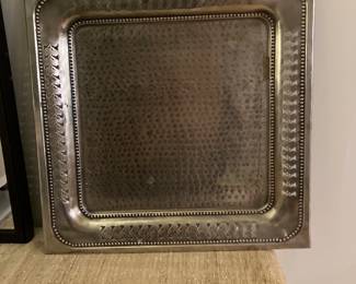 Large metal tray