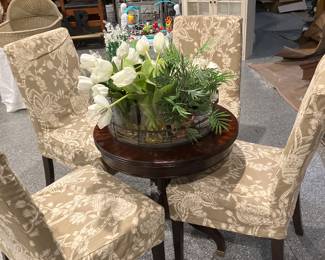 4 pottery barn slipper chairs can use with slip covers or without