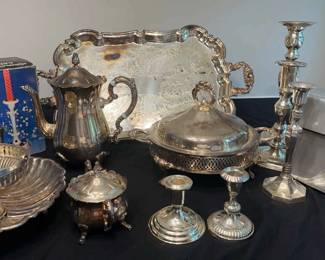 Variety Of Silver Plate Stainless Pieces