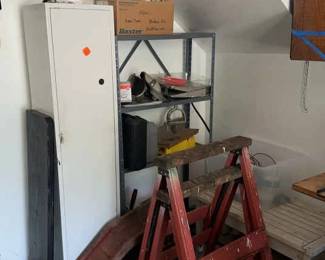 Garage Storage Tools Including Power Drill And Sander