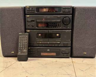 JVC Radio Tape CD Player With Speakers And Remote
