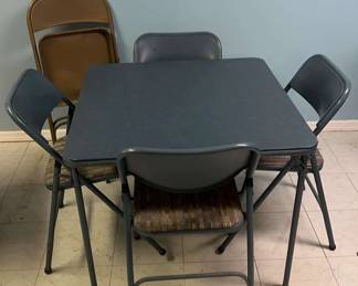 Folding Card Table With 5 Chairs