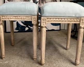 French style upholstered stools