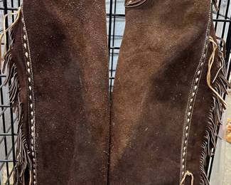 Leather cowboy chaps