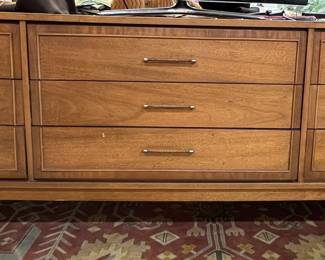 Mid-century modern nine drawer dresser