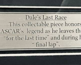 Plaque on "Dale's Last Race"