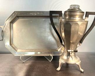 Art Deco tray and coffee maker