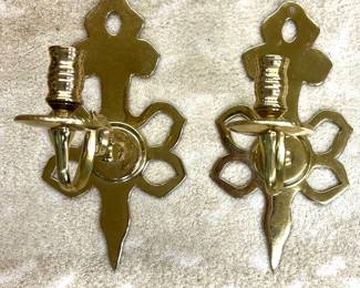 Brass wall sconces