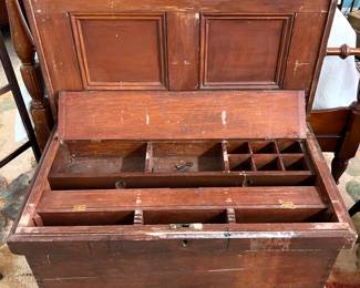 Antique carpenter's chest, interior view