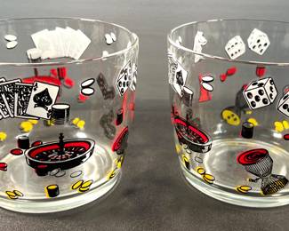 Hazel Atlas casino themed ice buckets