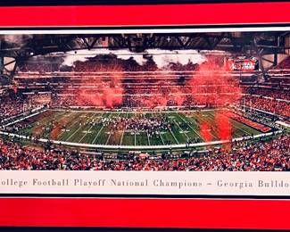 2021 champion Georgia Bulldogs National Playoff commemorative framed print