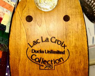 Ducks Unlimited Lac La Croix Collection #290 loon decoy bottom mark