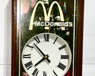 1978 McDonald's wall clock w/ mirrored back