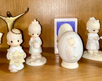 Precious Moments figurines, brass Jesus figure