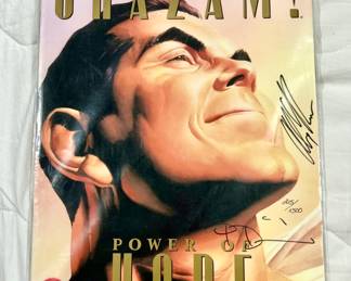 Signed DC Shazam Power of Hope large comic book