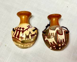 Peruvian? small hand crafted jugs