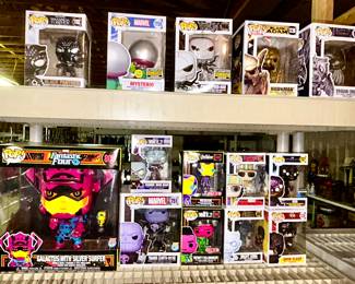 Funko Pops, Marvel, DC, etc.