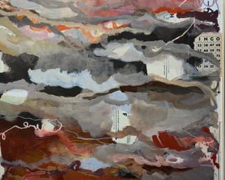 "Down In The Valley," Mixed Media with Blend of Acrylic & Pastels on Canvas. Measures 30" x 40." Signed and Titled on Back by Artist Rebecca Armstrong.