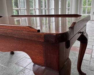 Vintage Queen-Anne Style Coffee Table with Two Hidden Pull Out Trays. Measures 36" W x 21" D x 19" H. Photo 2 of 5.