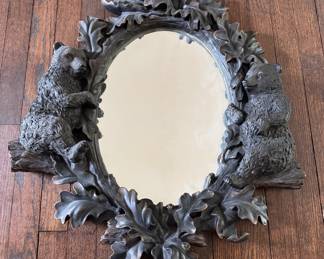 Black Forest Double Bear Mirror. Measures 23" W x 30" D. Photo 1 of 4.