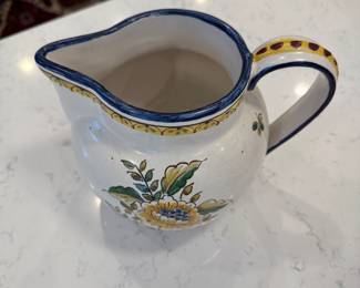 Vintage Hand-Painted Pitcher. Photo 2 of 3.