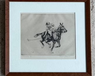 "Warming Up," Diana Thorne. Pencil on Paper. Edition 250. 1938. Photo 1 of 4.