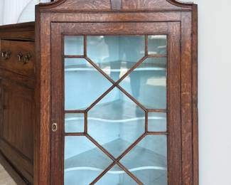 Antique Corner Cupboard Cabinet.