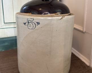 Number 5 Vintage Stoneware Jug. Photo 1 of 2.