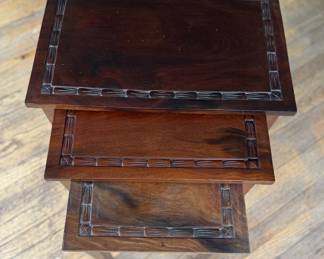 Nesting Tables. Largest of The Three Measures 22" W x 14" D x 20" H. Photo 1 of 3.