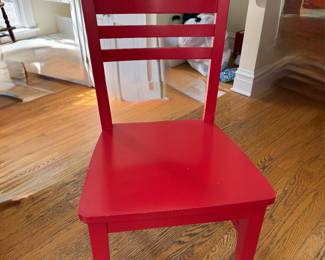 Set of 6 Red Crate & Barrel Dining Chairs. Photo 1 of 2.