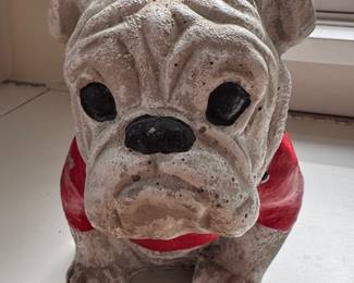 Georgia Bull Dog Painted Cast Iron Figurine. Photo 2 of 2.