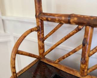 Victorian Burnt Bamboo Writing Desk. Photo 4 of 4.