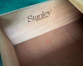 Stanely Furniture Young American "Simply Pleasures" Two Piece Desk Set. Topper Would Work Well As A Stand Alone Bookshelf. Desk Measures 44" x 18" D; Bookcase Measures 47" H x 12" D. Photo 3 of 3.