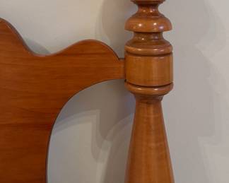 Pair of Vintage Cherry Cannonball Bed Frames. Photo 2 of 5.