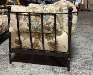 Pair of Michael Taylor "Montecito" Lounge Chairs & Ottoman Set. Each Lounge Chair Measures 30" H x 39" W x 39.5" D. Photo 3 of 4.