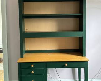 Stanely Furniture Young American "Simply Pleasures" Two Piece Desk Set. Topper Would Work Well As A Stand Alone Bookshelf. Desk Measures 44" x 18" D; Bookcase Measures 47" H x 12" D. Photo 1 of 3.