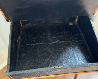 Victorian Burnt Bamboo Writing Desk. Photo 3 of 4.