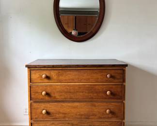 Antique Four Drawer Chest of Drawers. Measures 42" W x 20" D x 43" H. Photo 1 of 7.