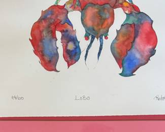 "Lo Bo" Lithograph Signed by Artist. Photo 2 of 2.