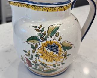 Vintage Hand-Painted Pitcher. Photo 1 of 3.