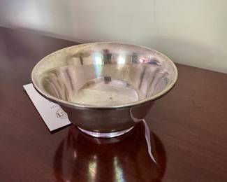 Small Sterling Silver Revere Bowl. Photo 1 of 3.