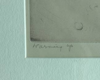 "Warming Up," Diana Thorne. Pencil on Paper. Edition 250. 1938. Photo 2 of 4.