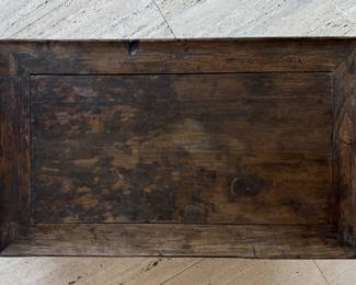 Golden Triangle Sourced Antique Chinese Elmwood Kang / Low Table with Secret Cabinet.. Measures 32" W x 19" D x 13" H. Photo 4 of 6.