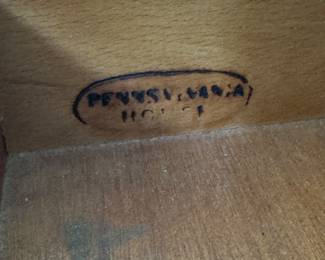 Pennsylvania House 9 Drawer Mahogany Highboy Chest of Drawers. Measures 34" W x 20" D x 52" H. Photo 4 of 4.