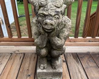 Pair of Stone Gargoyle Sources from Architectural Artifacts. Photo 1 of 3.