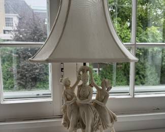 Three Graces Marble Table Lamp. Photo 1 of 2.