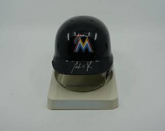 Christian Yelich Signed Marlins Mini Helmet